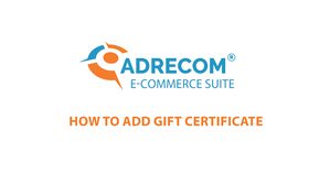 How to Add Gift Certificate