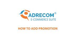 How to Add Promotion