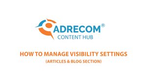 How to Manage Visibility Settings
