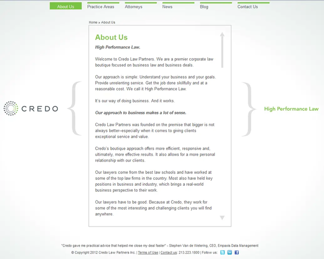 Credo Law Partners Moved to Adrecom’s CMS Suite